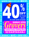 Grovers - 40% Off