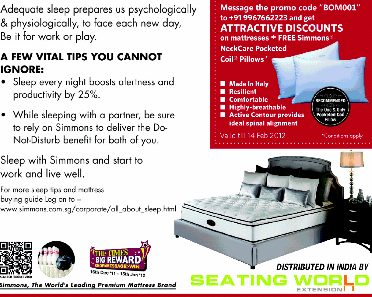 Simmons Mattress Attractive Discounts / Mumbai SaleRaja