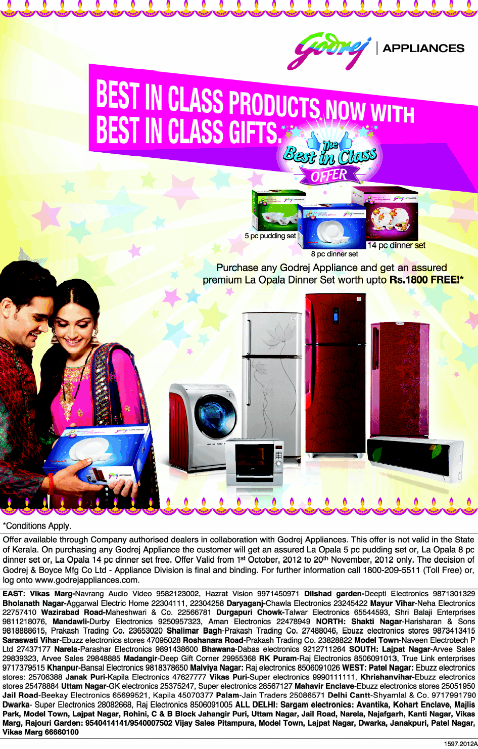 Godrej Appliances Diwali Celebration Offer / Mumbai, New Delhi