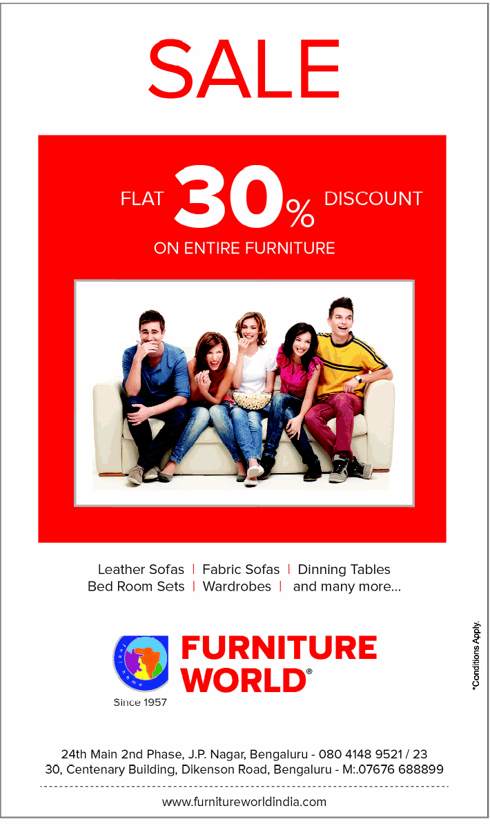 Furniture World Bigget Exchange Festival / Bangalore SaleRaja