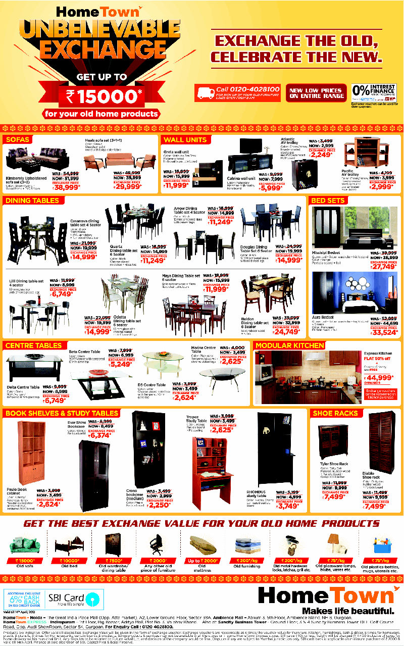 Home Town Exchange & Upgrade / Mumbai, New Delhi, Bangalore SaleRaja