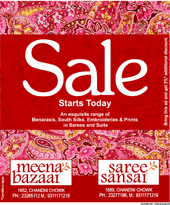 Meena Bazaar Saree Sansar Sale / New Delhi SaleRaja