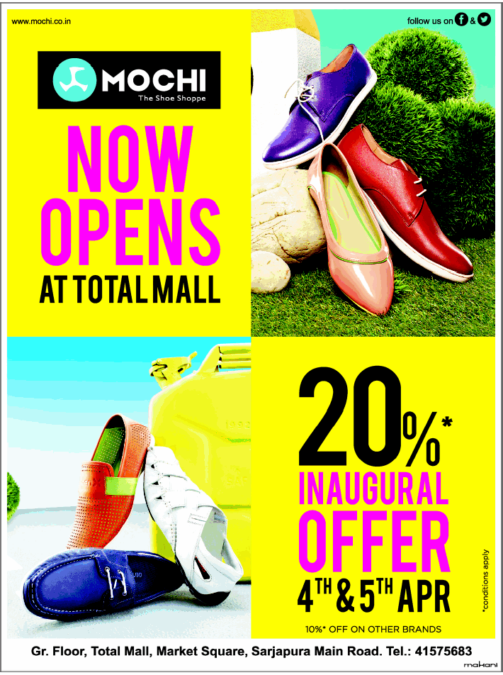 Mochi Inaugral Discount 20 / Bangalore SaleRaja