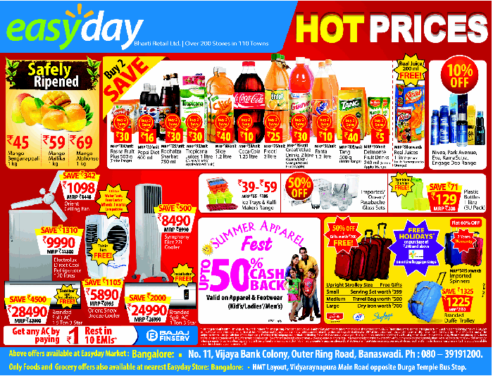 Easy Day Hot Prices / Bangalore SaleRaja