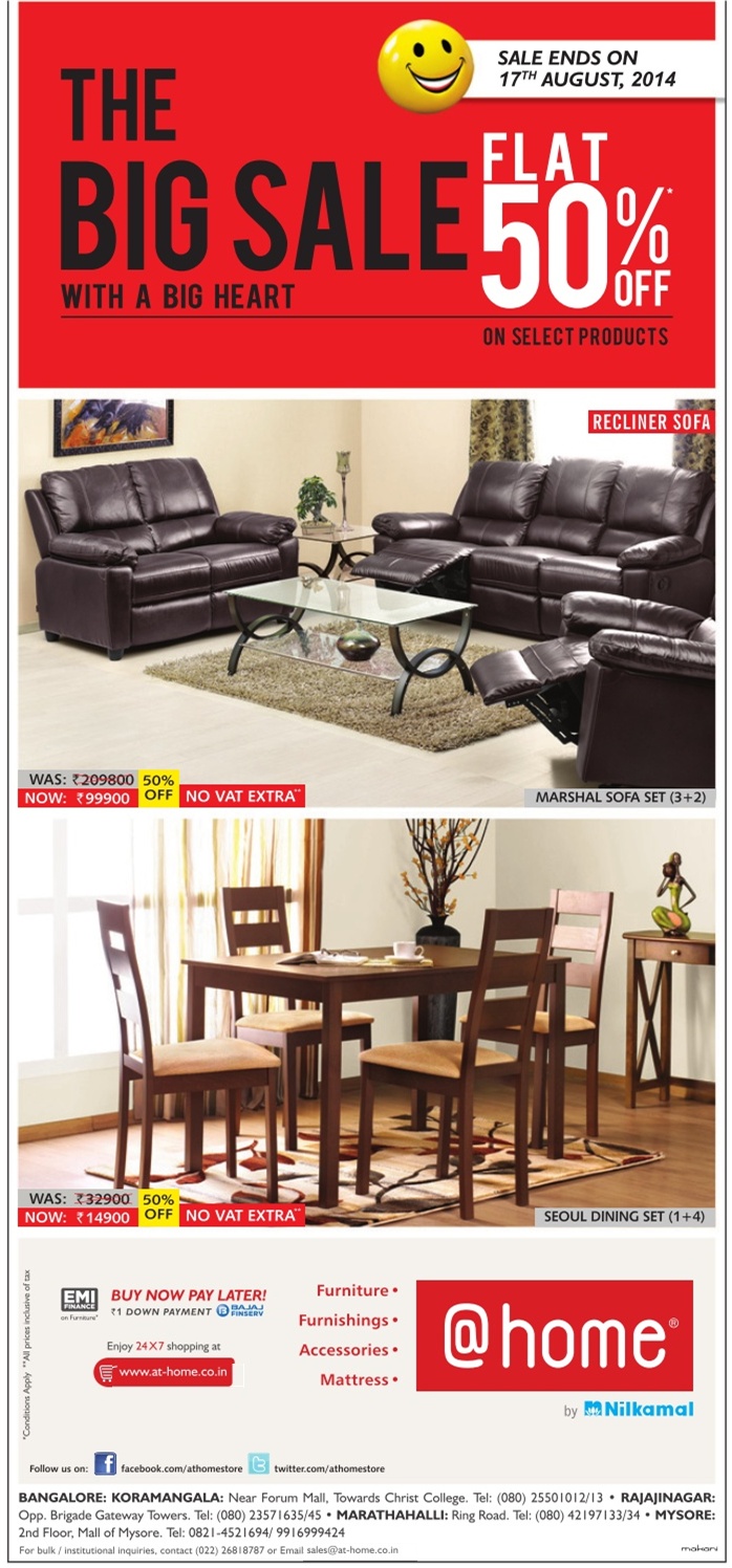 At Home Upto 50 Off / Bangalore SaleRaja