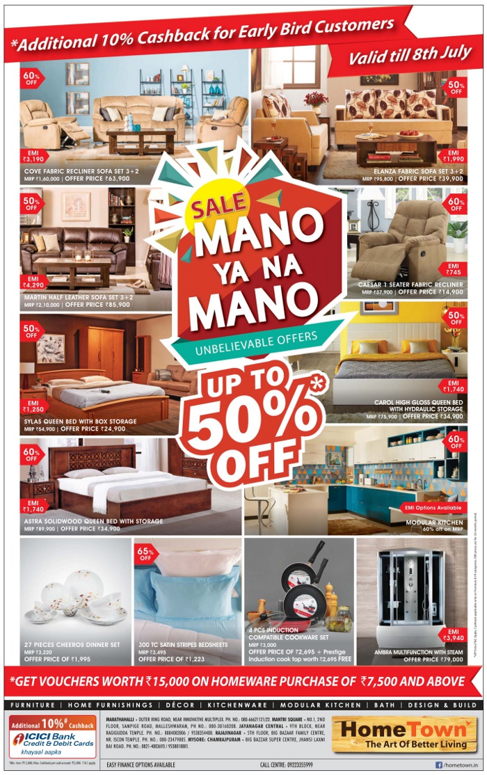 Hometown Sale / Bangalore / SaleRaja