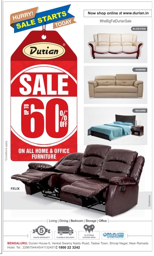 Durian Furniture Sale Bangalore SaleRaja