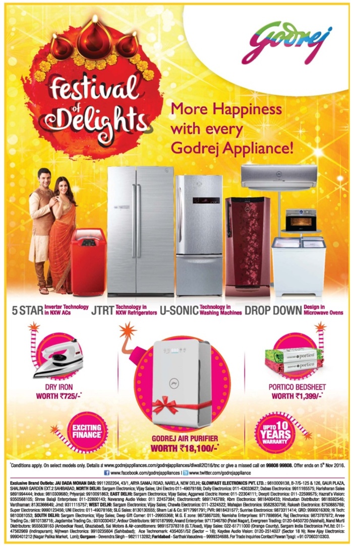 Godrej Appliances Festive Celebration Offer / Mumbai, New Delhi