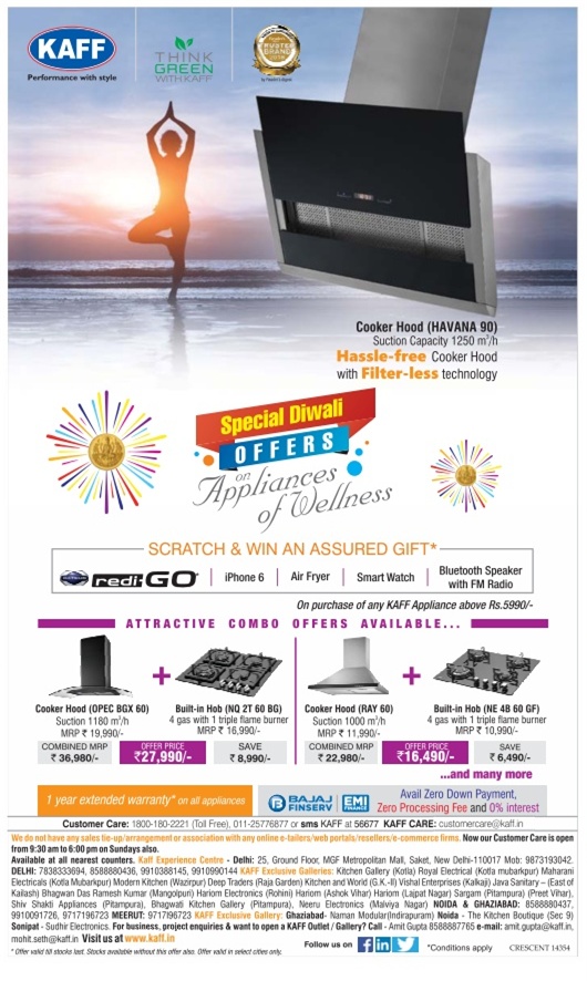Kaff Appliances Special Combo Offers / New Delhi SaleRaja