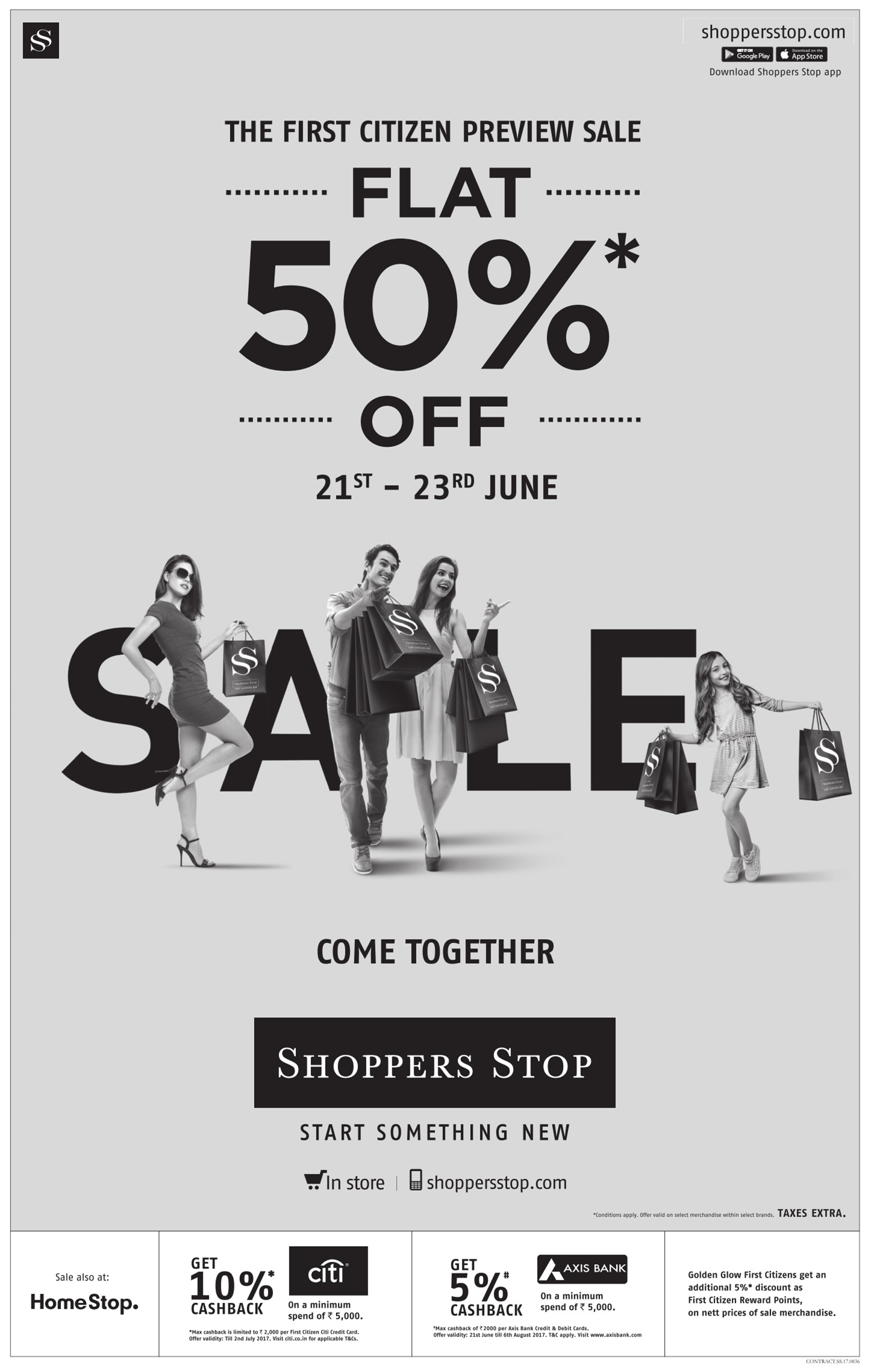 Shoppers Stop - First Citizens Preview Sale / Mumbai, New Delhi, Bangalore