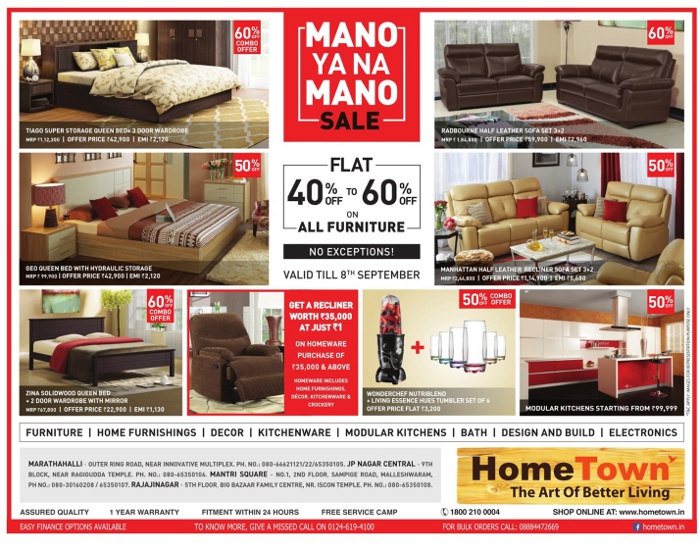 HomeTown Sale / Bangalore SaleRaja