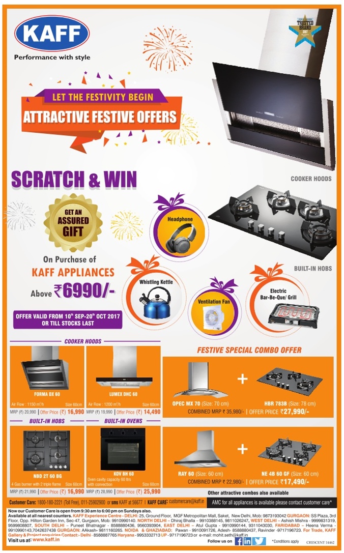 Kaff Appliances Special Combo Offers / New Delhi SaleRaja