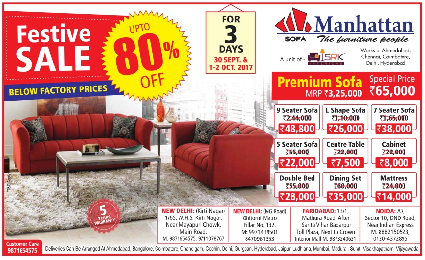 Manhattan Furniture - Sale / New Delhi | SaleRaja